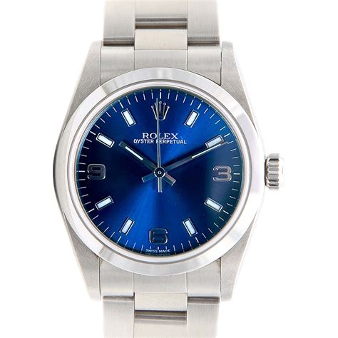 Rolex Oyster Perpetual 31 77080 Blue index Dial NOS NEW Full 